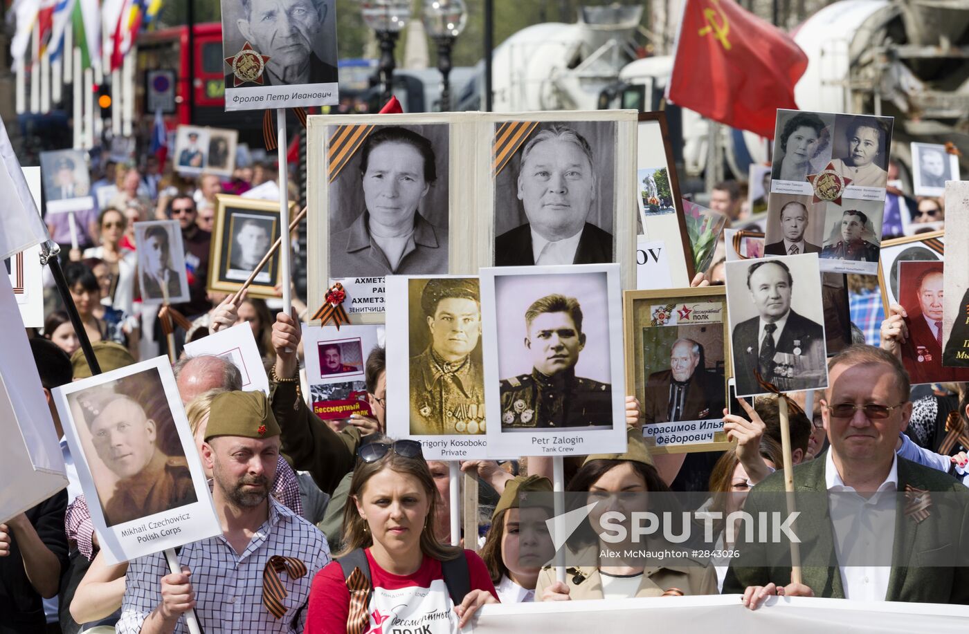 Immortal Regiment march in foreign countries