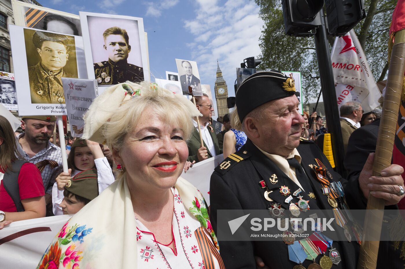 Immortal Regiment march in foreign countries