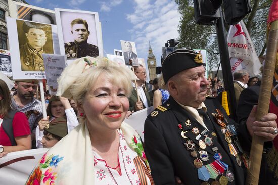 Immortal Regiment march in foreign countries