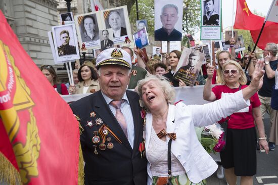 Immortal Regiment march in foreign countries