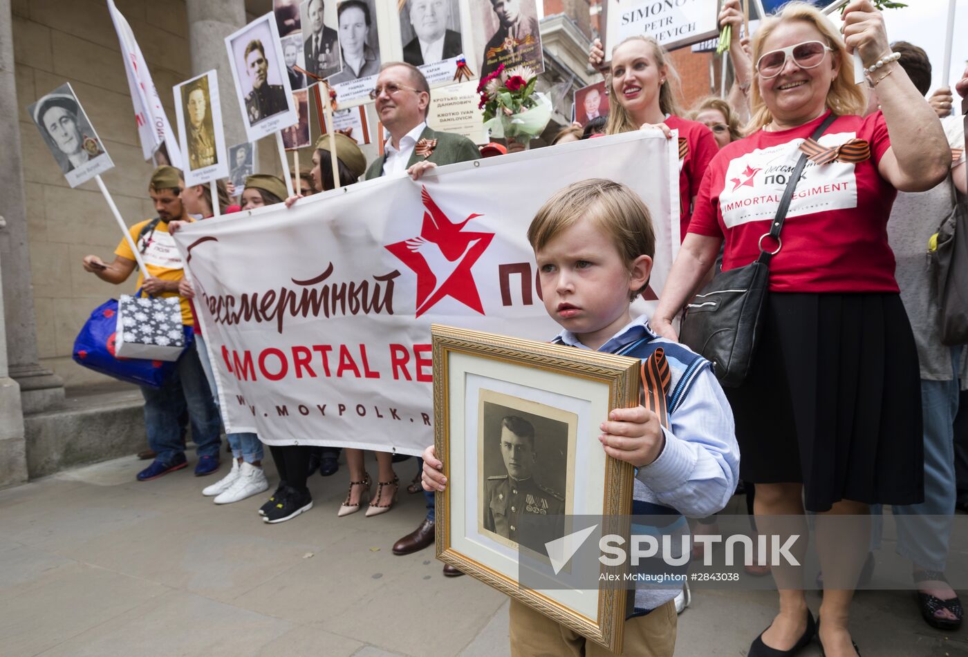 Immortal Regiment march in foreign countries