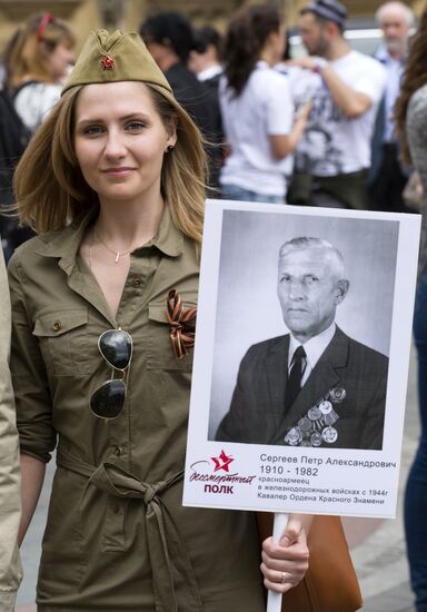Immortal Regiment march in foreign countries