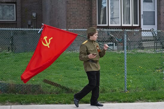 Immortal Regiment march in foreign countries