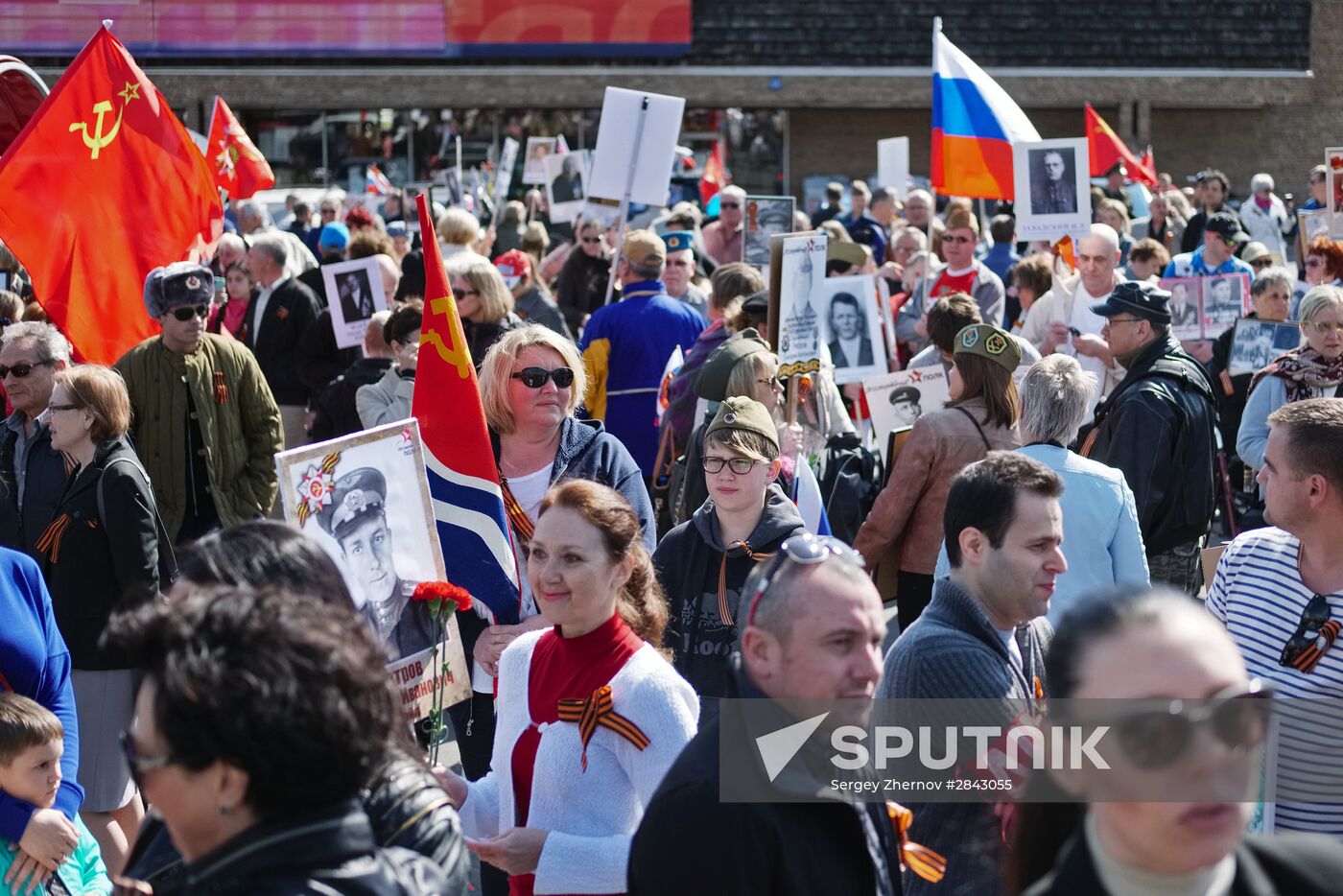 Immortal Regiment march in foreign countries