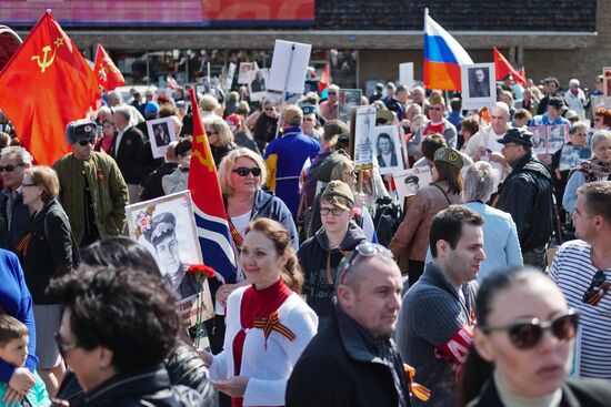 Immortal Regiment march in foreign countries