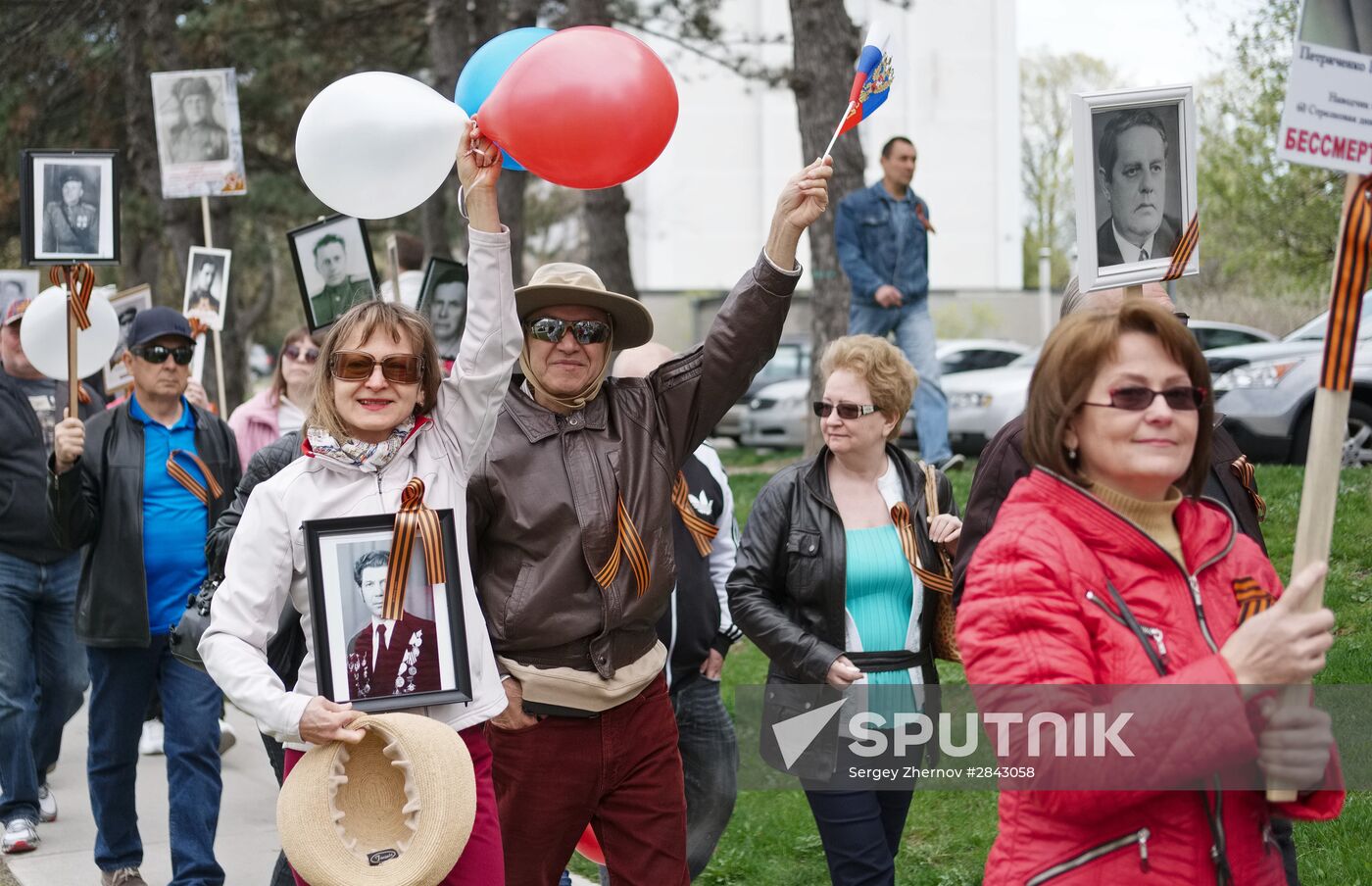 Immortal Regiment march in foreign countries