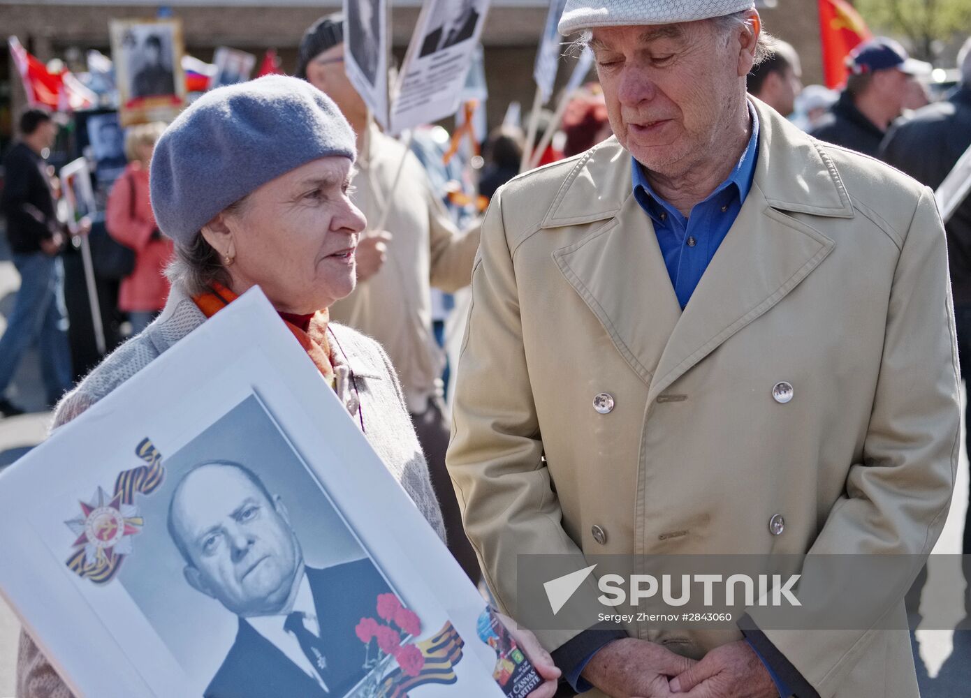 Immortal Regiment march in foreign countries