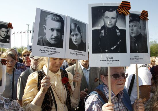 Immortal Regiment march in foreign countries