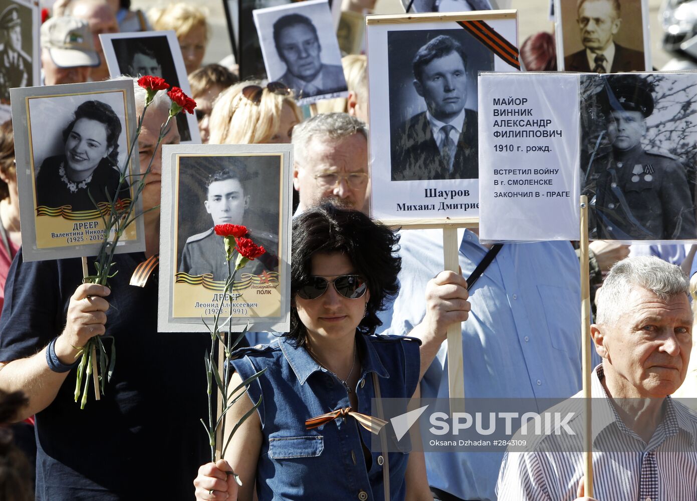 Immortal Regiment march in foreign countries