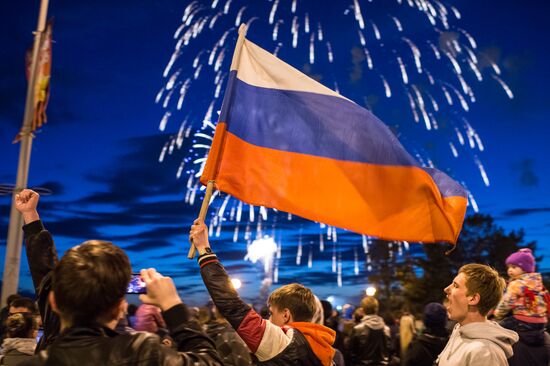 Fireworks across Russia to mark 71st anniversary of Victory in 1941-1945 Great Patriotic War