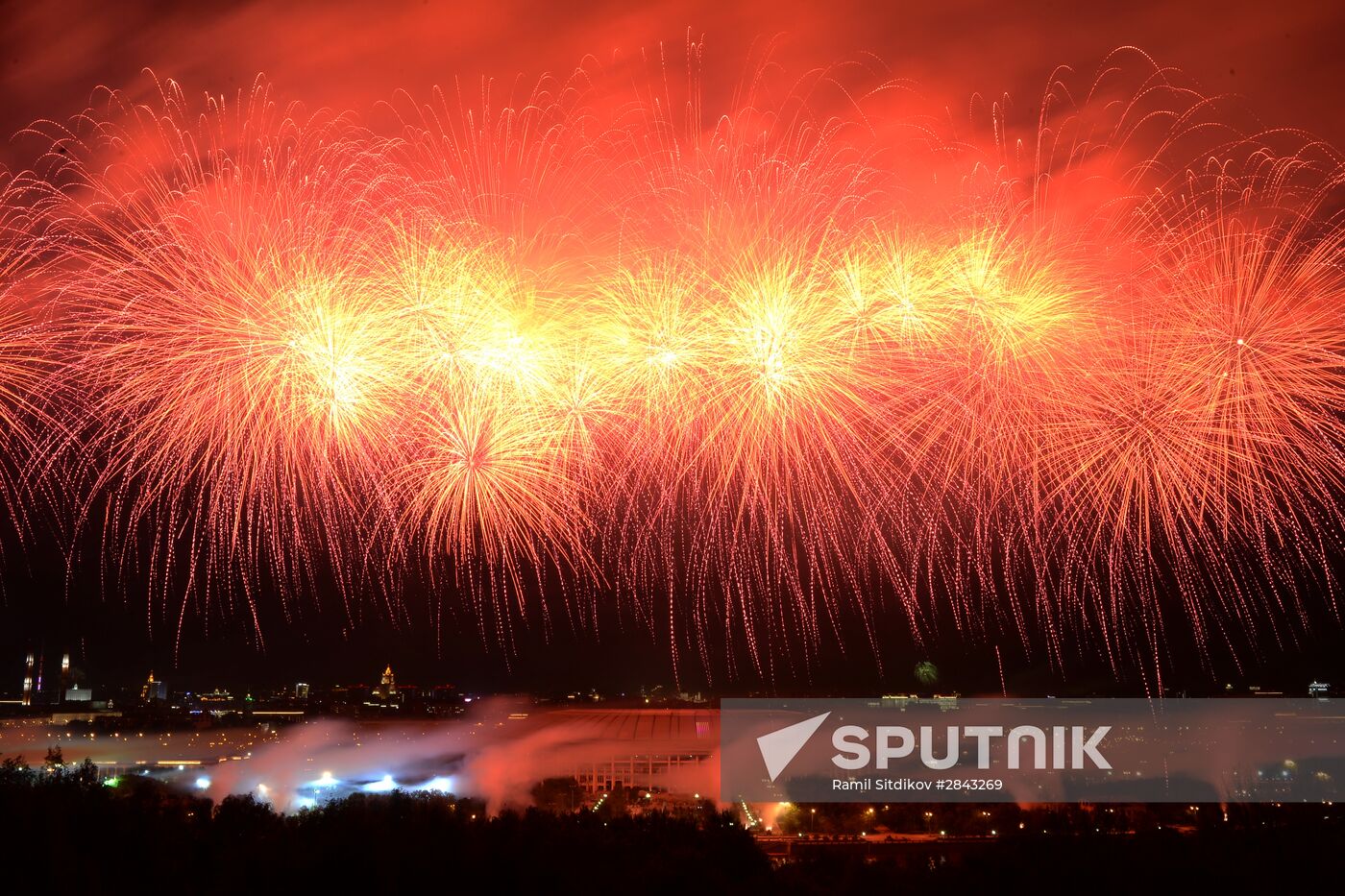 Fireworks display in Moscow to mark 71st anniversary of Victory in 1941-1945 Great Patriotic War