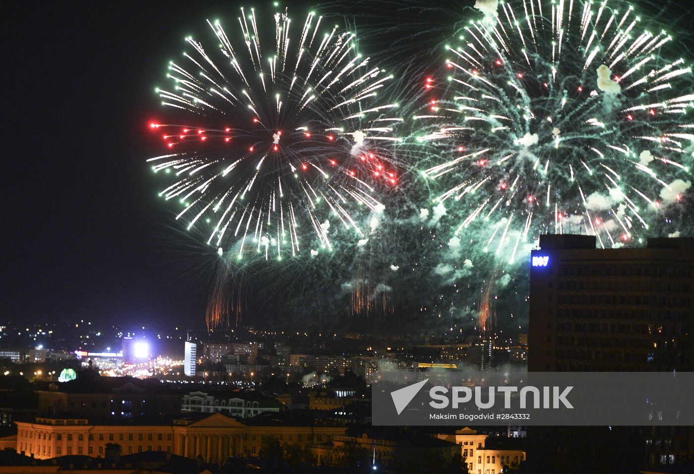 Fireworks display marking the 71st anniversary of Victory Day in Russian cities