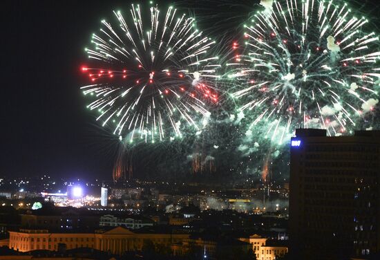 Fireworks display marking the 71st anniversary of Victory Day in Russian cities