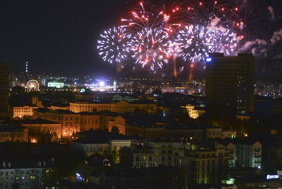 Fireworks display marking the 71st anniversary of Victory Day in Russian cities