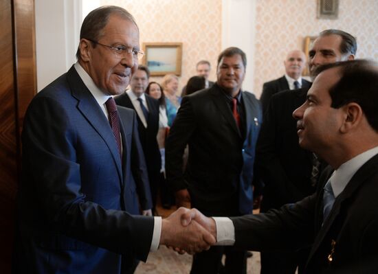 Russian Foreign Minister Sergey Lavrov meets with Cuban Five