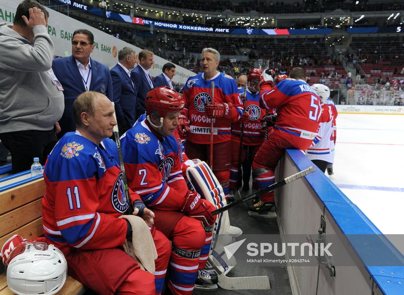 President Vladimir Putin participates in Night Hockey League gala match