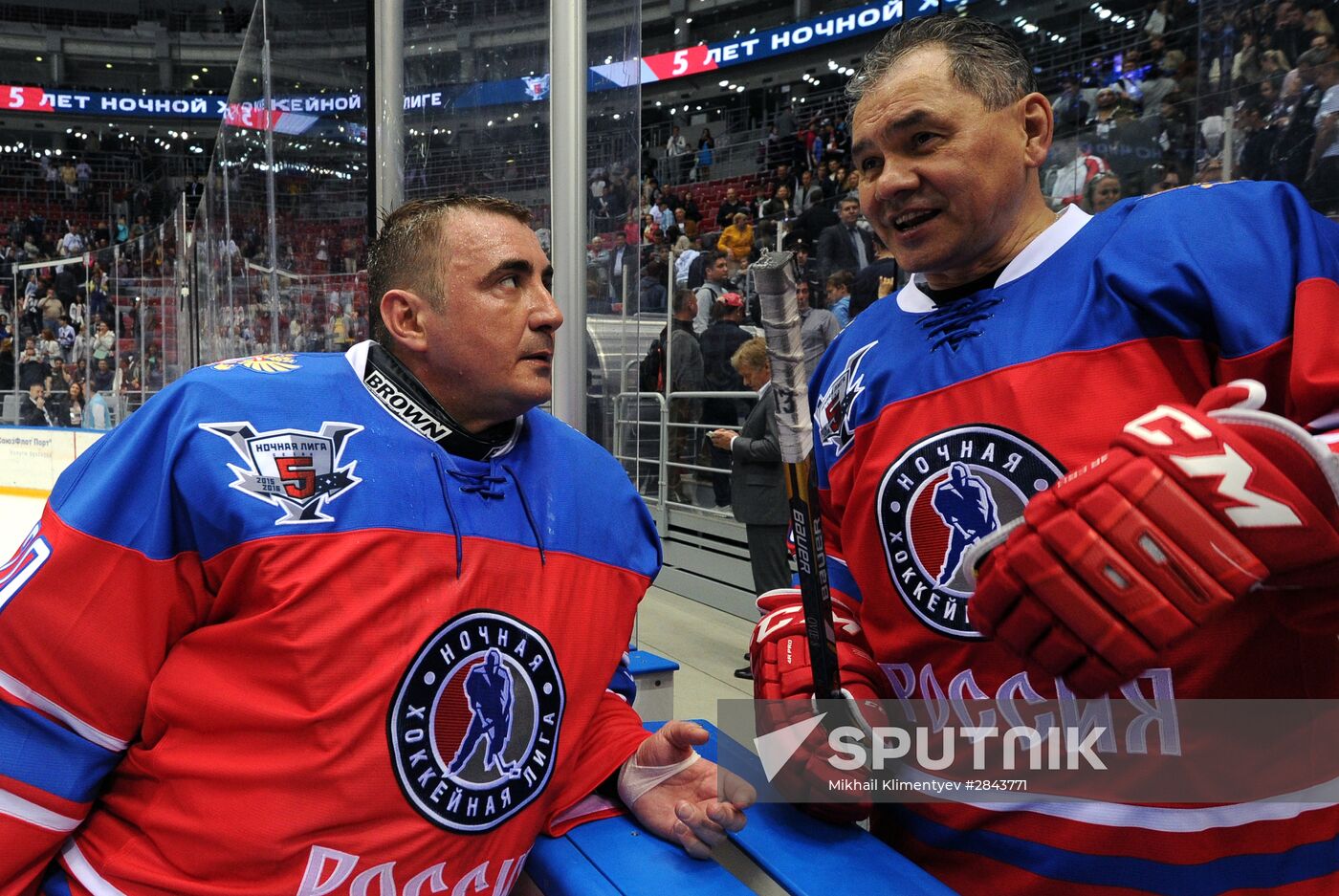 President Vladimir Putin participates in Night Hockey League gala match