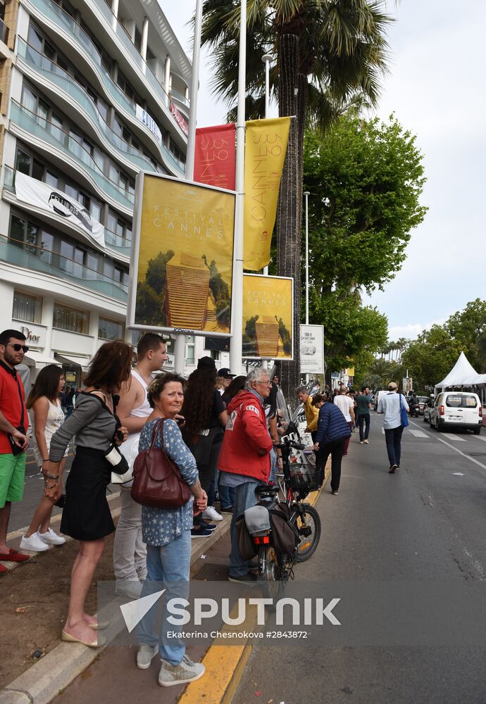 Promenade de la Croisette ahead of 69th Cannes Film Festival