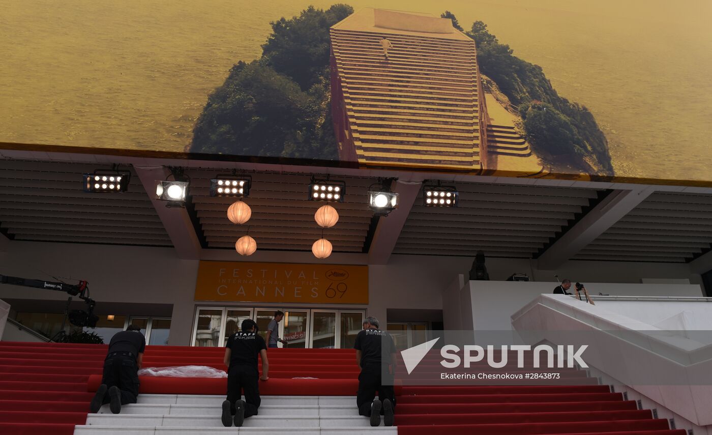 Promenade de la Croisette ahead of 69th Cannes Film Festival