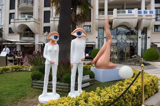 Promenade de la Croisette ahead of 69th Cannes Film Festival