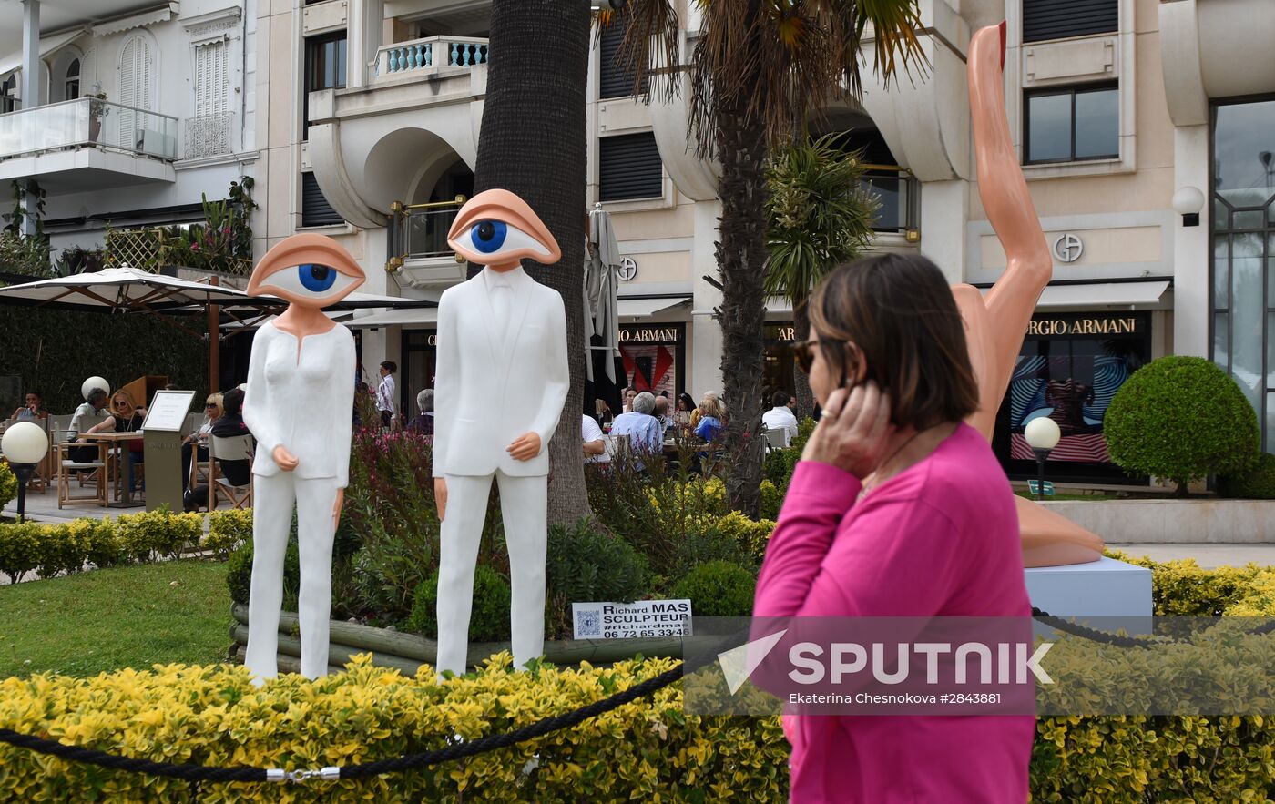 Promenade de la Croisette ahead of 69th Cannes Film Festival