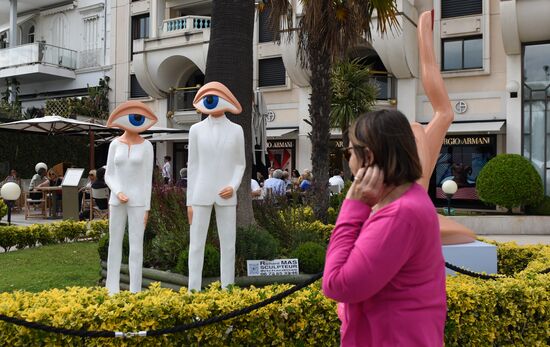 Promenade de la Croisette ahead of 69th Cannes Film Festival