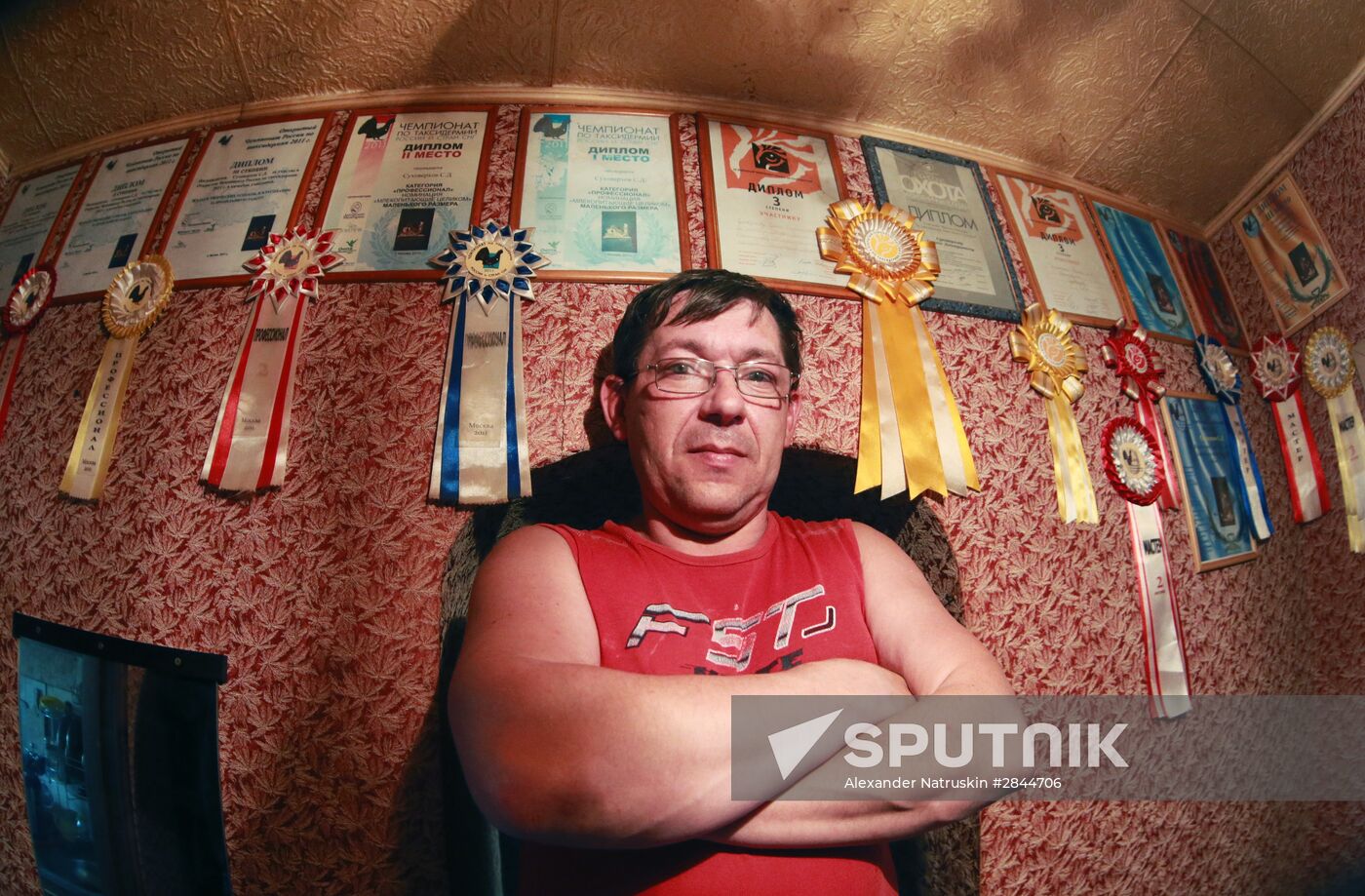 Taxidermist Sergei Sukhoverov