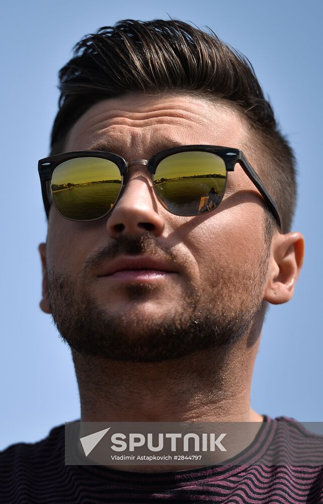 Sergei Lazarev, 2016 Eurovision participant, having stroll about Stockholm