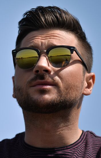Sergei Lazarev, 2016 Eurovision participant, having stroll about Stockholm