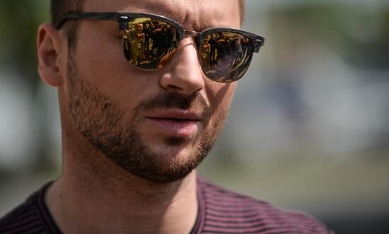 Sergei Lazarev, 2016 Eurovision participant, having stroll about Stockholm