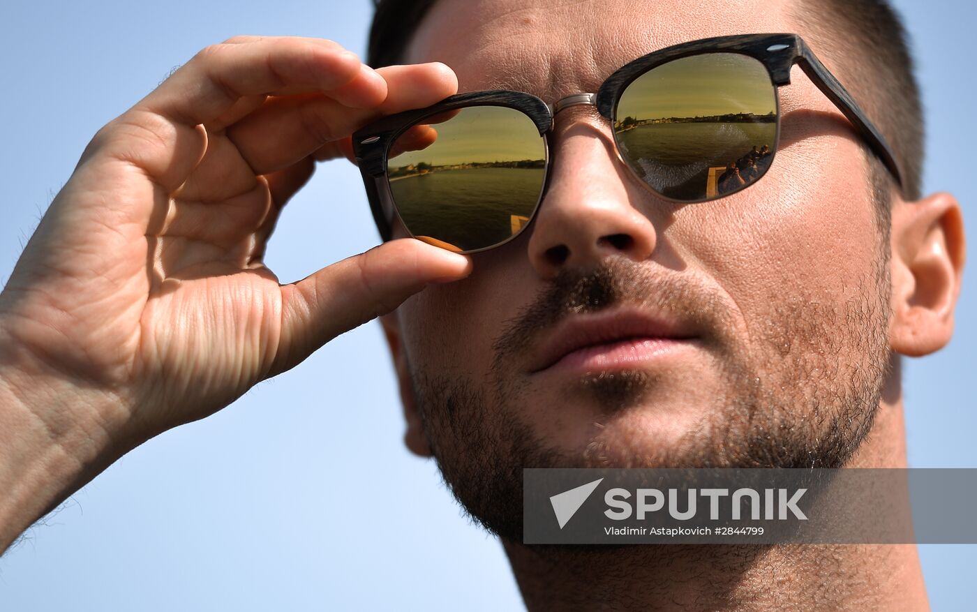 Sergei Lazarev, 2016 Eurovision participant, having stroll about Stockholm