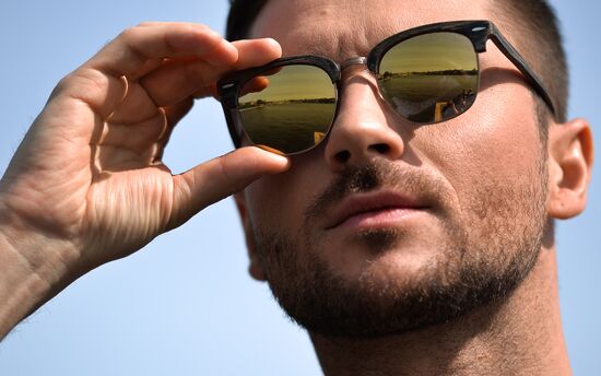 Sergei Lazarev, 2016 Eurovision participant, having stroll about Stockholm