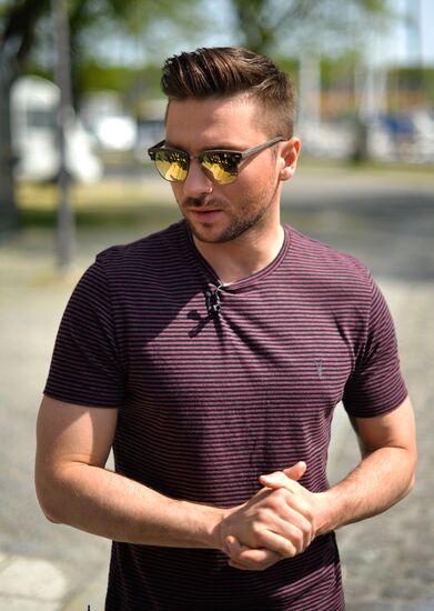 Sergei Lazarev, 2016 Eurovision participant, having stroll about Stockholm