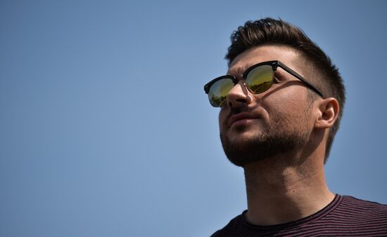Sergei Lazarev, 2016 Eurovision participant, having stroll about Stockholm