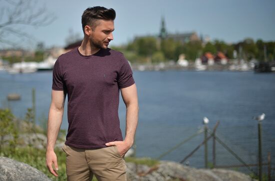 Sergei Lazarev, 2016 Eurovision participant, having stroll about Stockholm