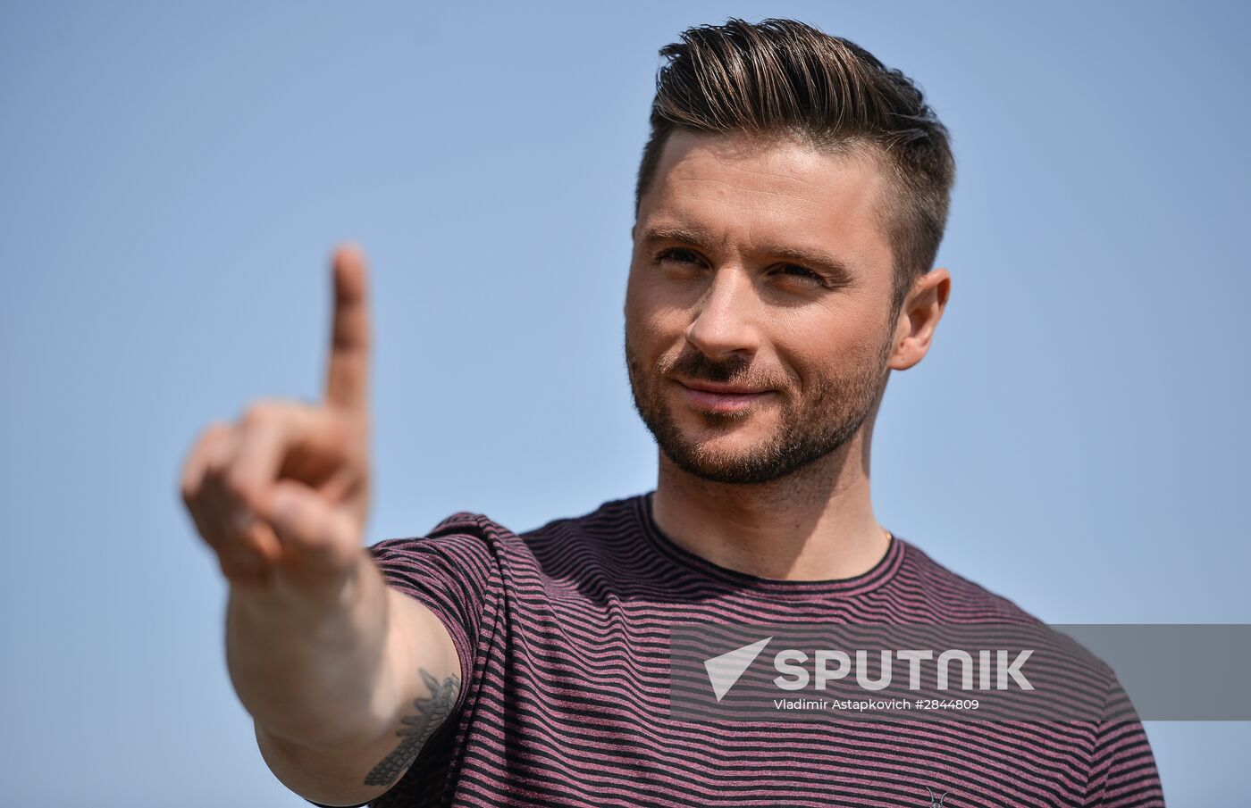 Sergei Lazarev, 2016 Eurovision participant, having stroll about Stockholm