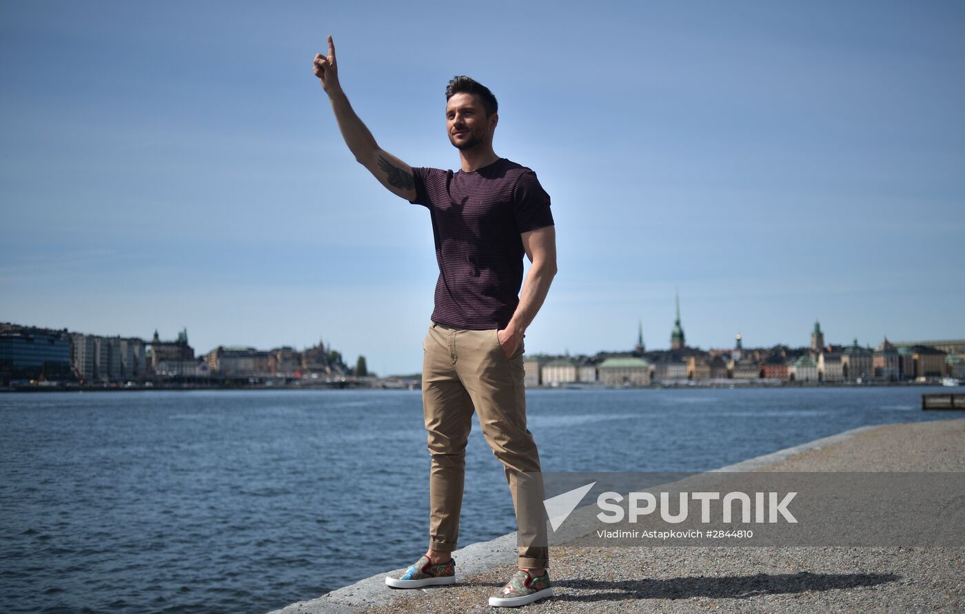 Sergei Lazarev, 2016 Eurovision participant, having stroll about Stockholm