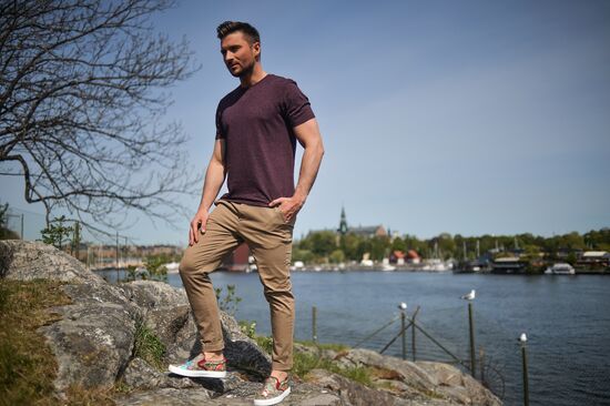 Sergei Lazarev, 2016 Eurovision participant, having stroll about Stockholm