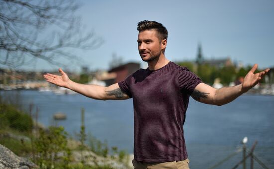 Sergei Lazarev, 2016 Eurovision participant, having stroll about Stockholm