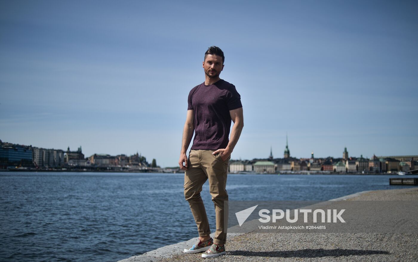 Sergei Lazarev, 2016 Eurovision participant, having stroll about Stockholm