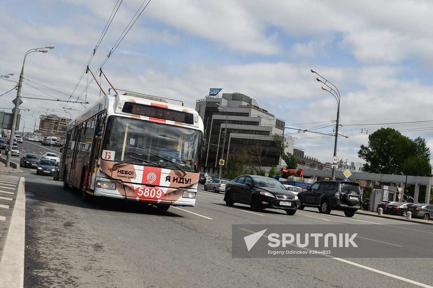 B trolleybus route in Moscow