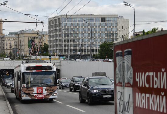 B trolleybus route in Moscow