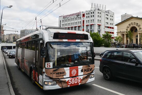 B trolleybus route in Moscow