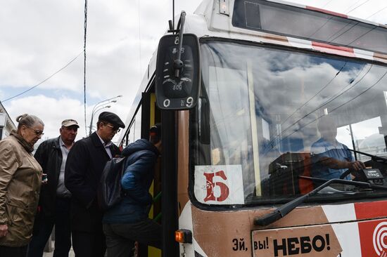 B trolleybus route in Moscow