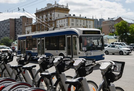 B trolleybus route in Moscow