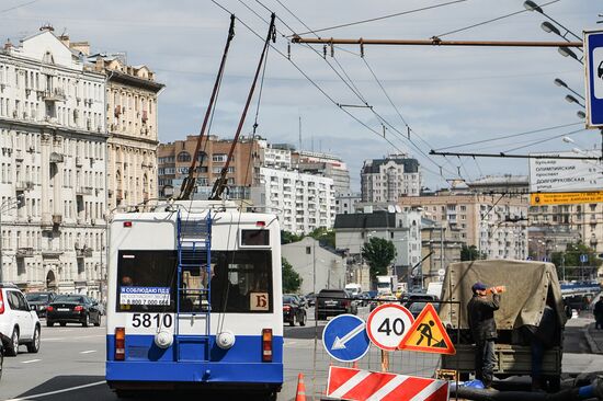 B trolleybus route in Moscow