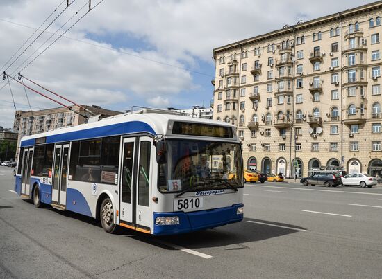 B trolleybus route in Moscow