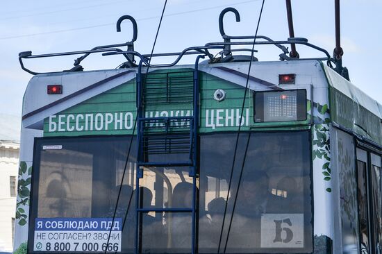 "B" trolleybus route in Moscow