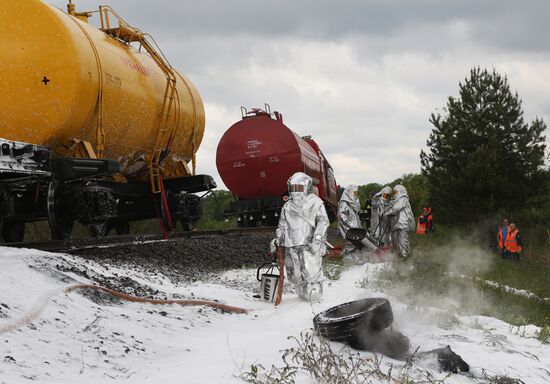 Fire-fighting exercises in Belgorod Region