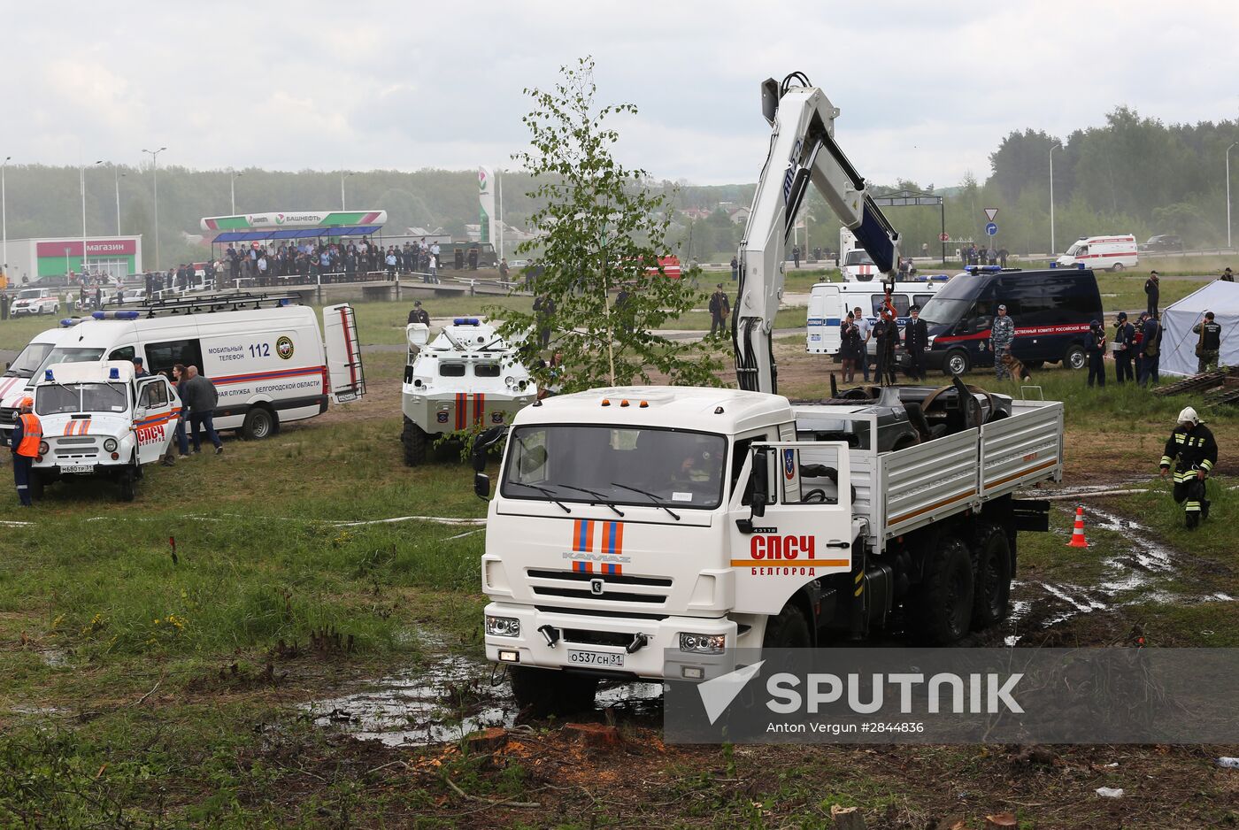 Fire extinguishing training in Belgorod region